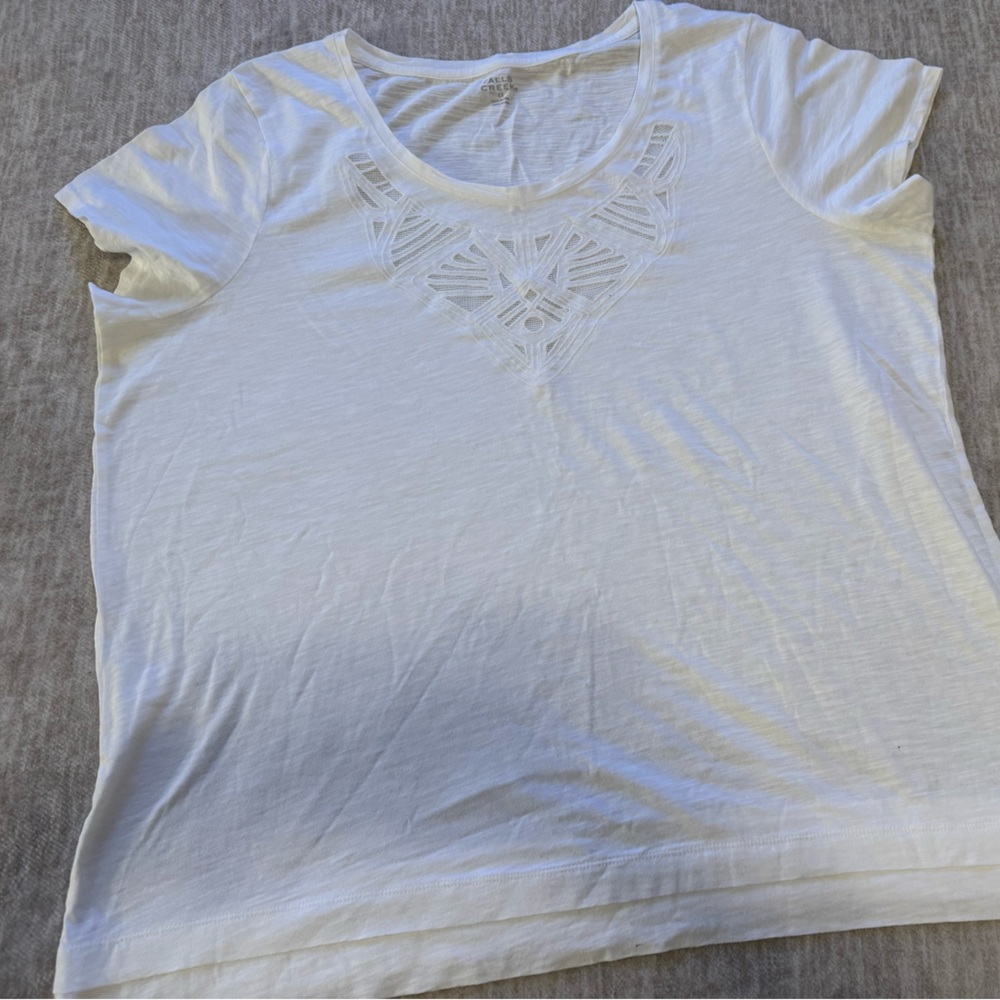 Falls Creek White Short Sleeve Tee